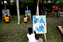 Ivorian painter Aboudia takes teen rebellion to top of the art world