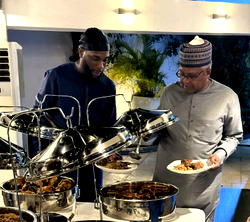 Video: Burna Boy joins Dangote to break Ramadan fast