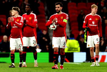 Fernandes hat-trick fires Man Utd into Europa League quarters