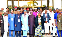 Tinubu meets Lagos lawmakers, Obasa silent after closed-door session