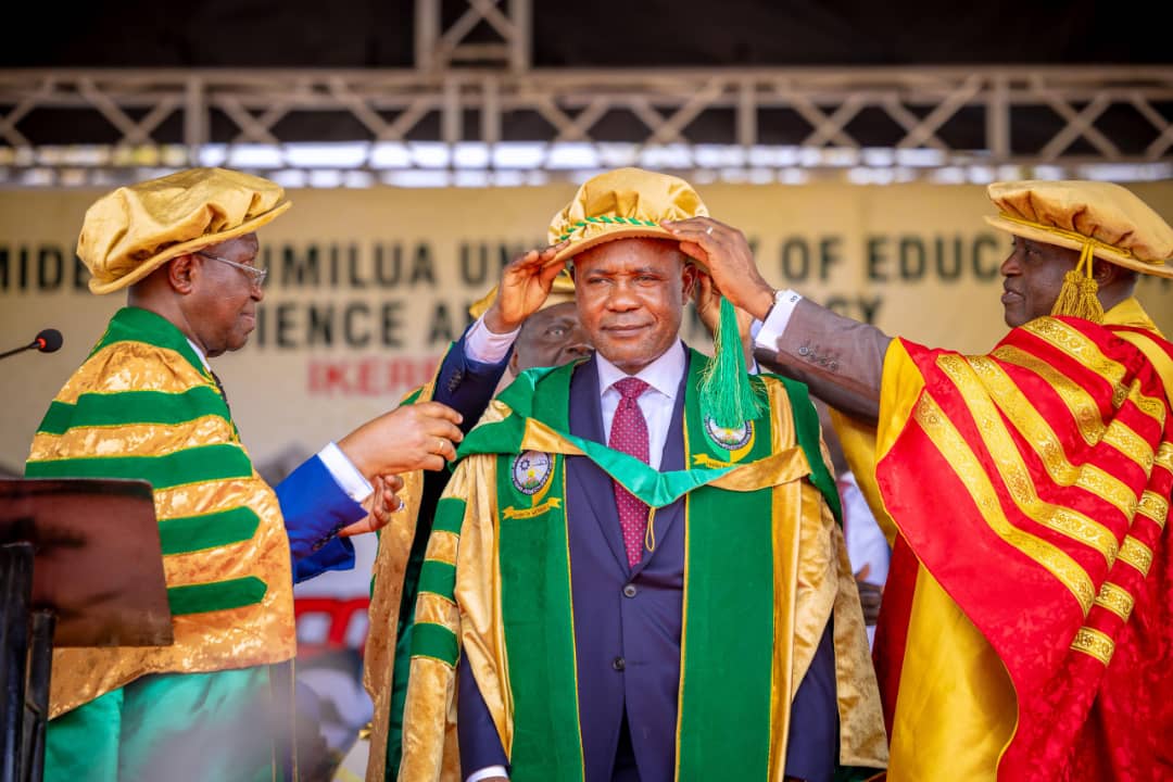 Ekiti University confers honorary doctorate degree on Gov Mbah