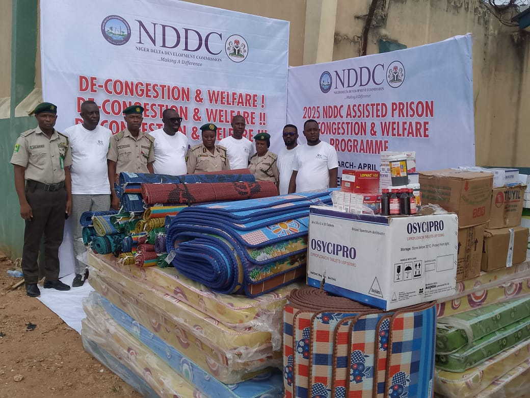 NDDC gives materials to Correctional Centre in Benin