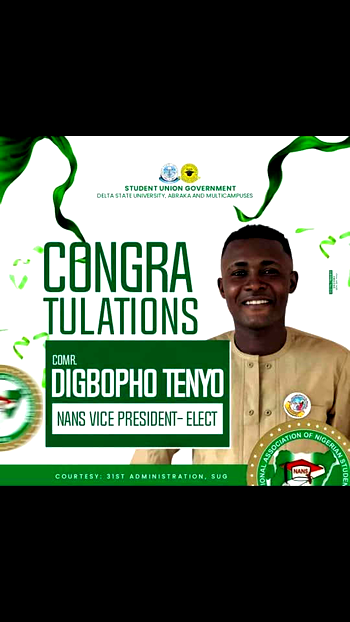 NANS elects Digbopho Tenyo as National Vice President, National Affairs
