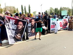 Natasha Akpoti’s supporters dispersed at NASS gate with tear gas