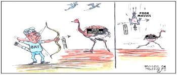 Cartoon: Wrong target, as inflation run away