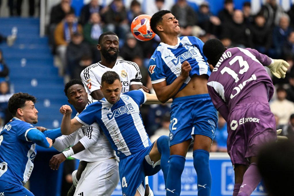 Mbappe sees red as Real Madrid hold on to beat Alaves