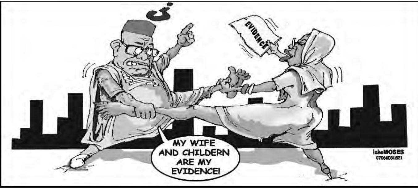 Cartoon: SINators and evidence-in-chief