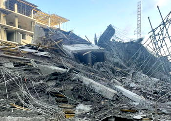Four rescued as three-storey building collapses in Lagos
