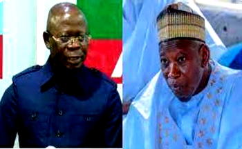 Delta Defections: Ten APC governors, Ganduje, Oshiomhole arrive Asaba