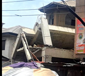 Photos: Building collapses in Lagos; 2 persons rescued  