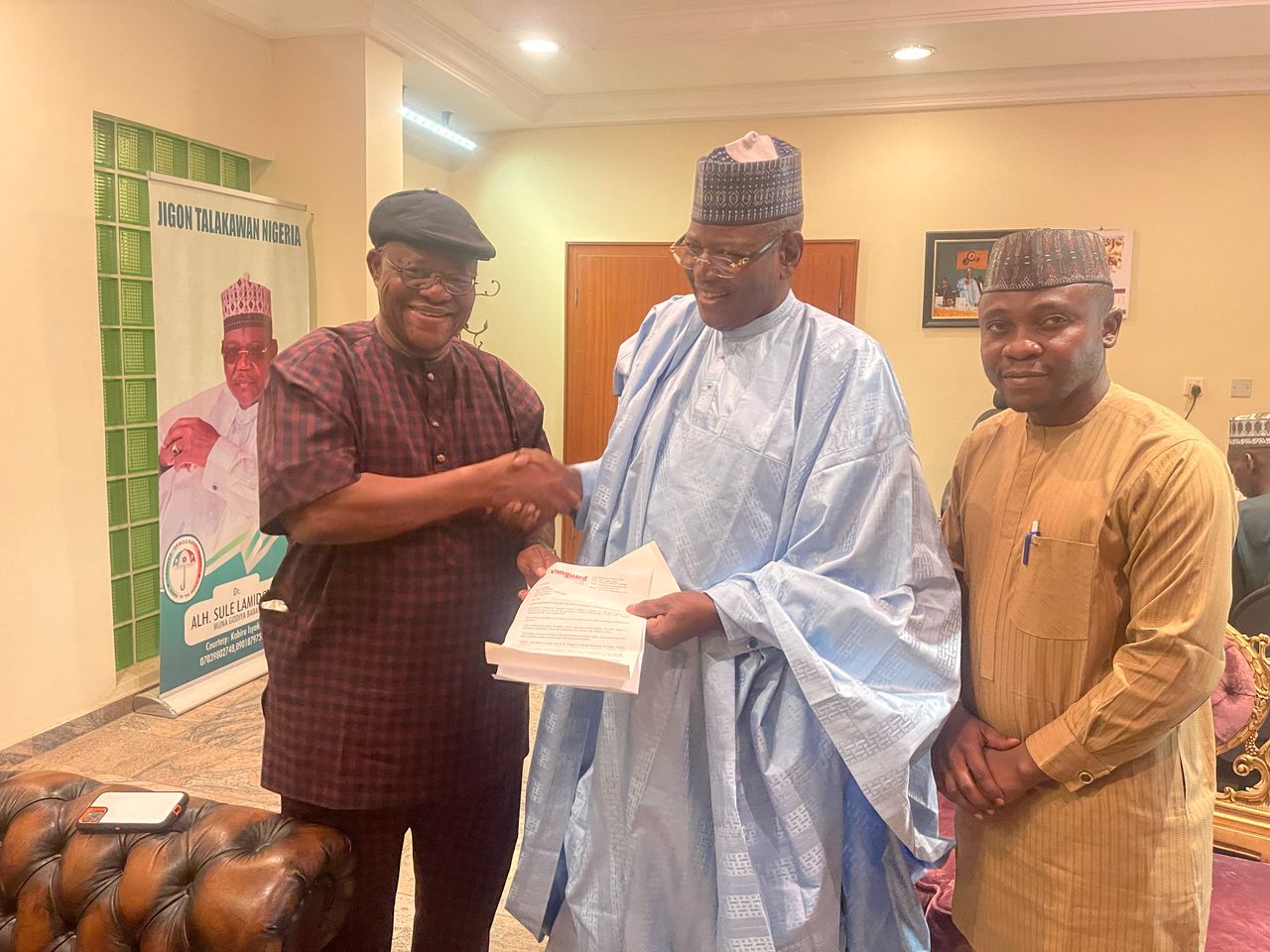 Sule Lamido and Vanguard Newspaper officials