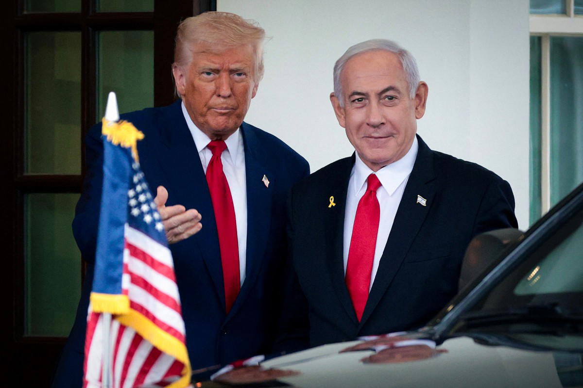 President Trump Meets With Visiting Israeli PM Netanyahu At The White House