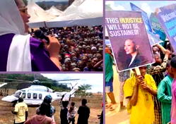 Senator Natasha defies Kogi Govt’s ban, arrives at homecoming rally in helicopter