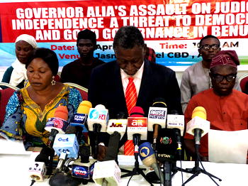 Respect judicial independence, rights group tells Gov Alia