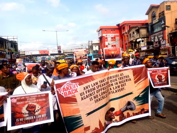 Nationwide Protest: Demonstrators defy IG’s order, storm Lagos streets, converge at Ikeja Under-Bridge