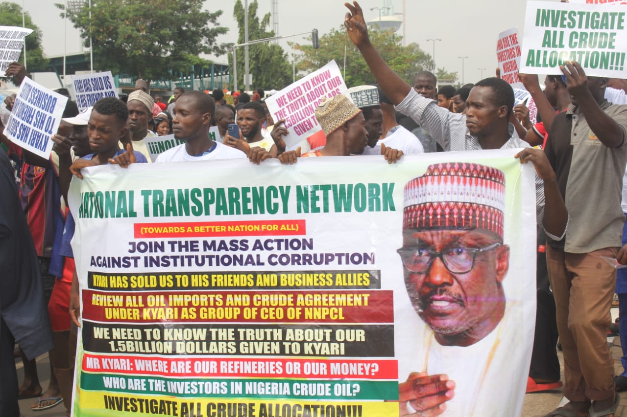 Protesters storm AGF’s office, demand probe of ex-NNPCL boss Kyari