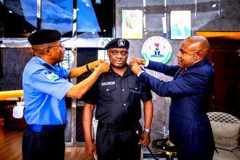 Gov Mbah decorates CSO with new rank