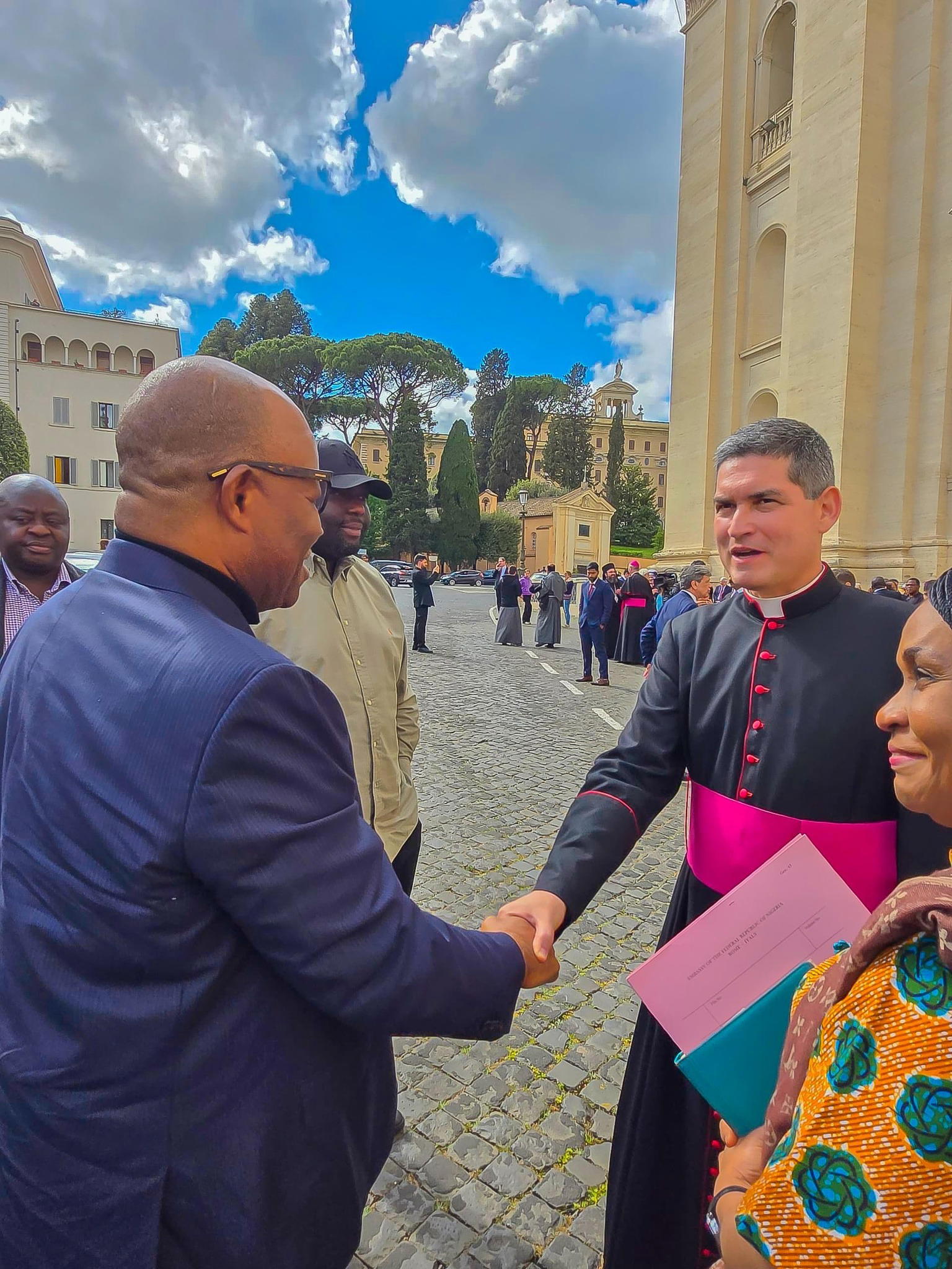 Photos: Akpabio, others in Vatican for Pope Francis’ funeral