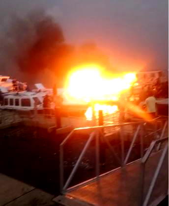 Many injured as LAGFERRY catches fire in Lagos