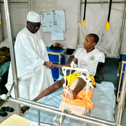 Bomb blast: Senator Ndume visits victims at hospital, offers financial support