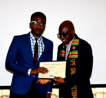 Pelumi Oladokun represents UNILAG at SPE Africa Regional Student Paper contest in Accra