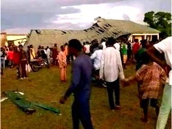 Students escape death in Taraba as classroom collapses during exams