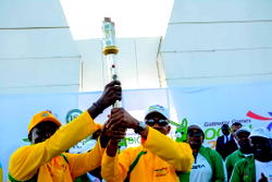 NSF: Abiodun receives Unity Torch, says Ogun ready to host Nigeria