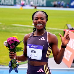 Favour Ofili sets new world record in 150m