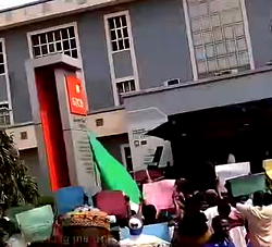 Release VeryDarkMan now, protesters chant at GTBank Headquarters Abuja