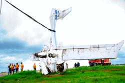 Photos: NSIB probes Ilorin aircraft crash-landing, recovers data card