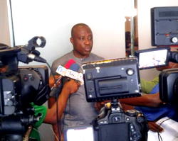 Photos: NGE, SERAP’s briefing on media freedom