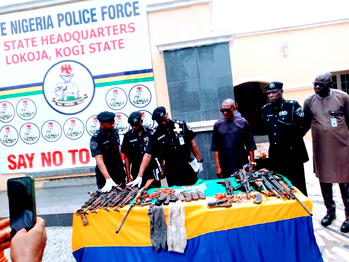 Police arrest 239 criminal suspects in Kogi within four months, recover weapons