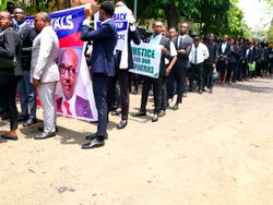 Alleged Corruption: Protest at Saudi Embassy Over Ex-NNPCL boss Mele Kyari