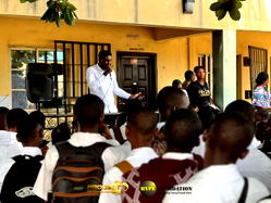 Topnotch MC celebrates international boy child day with Community Boys Secondary School Elelenwo
