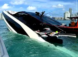 32 rescued after 63-foot Lamborghini yacht sinks off Miami Beach