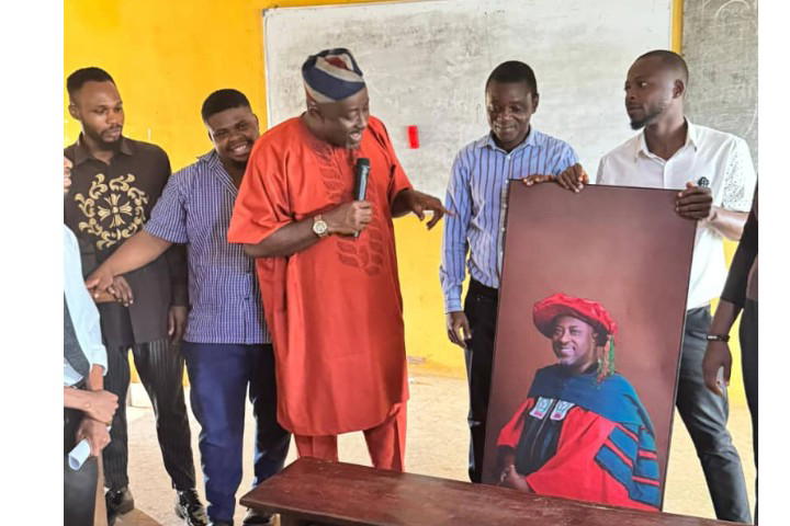 Ambrose Alli University medical students celebrate Dr. Eigbedion