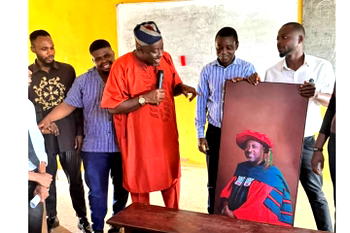 Ambrose Alli University medical students celebrate Dr. Eigbedion