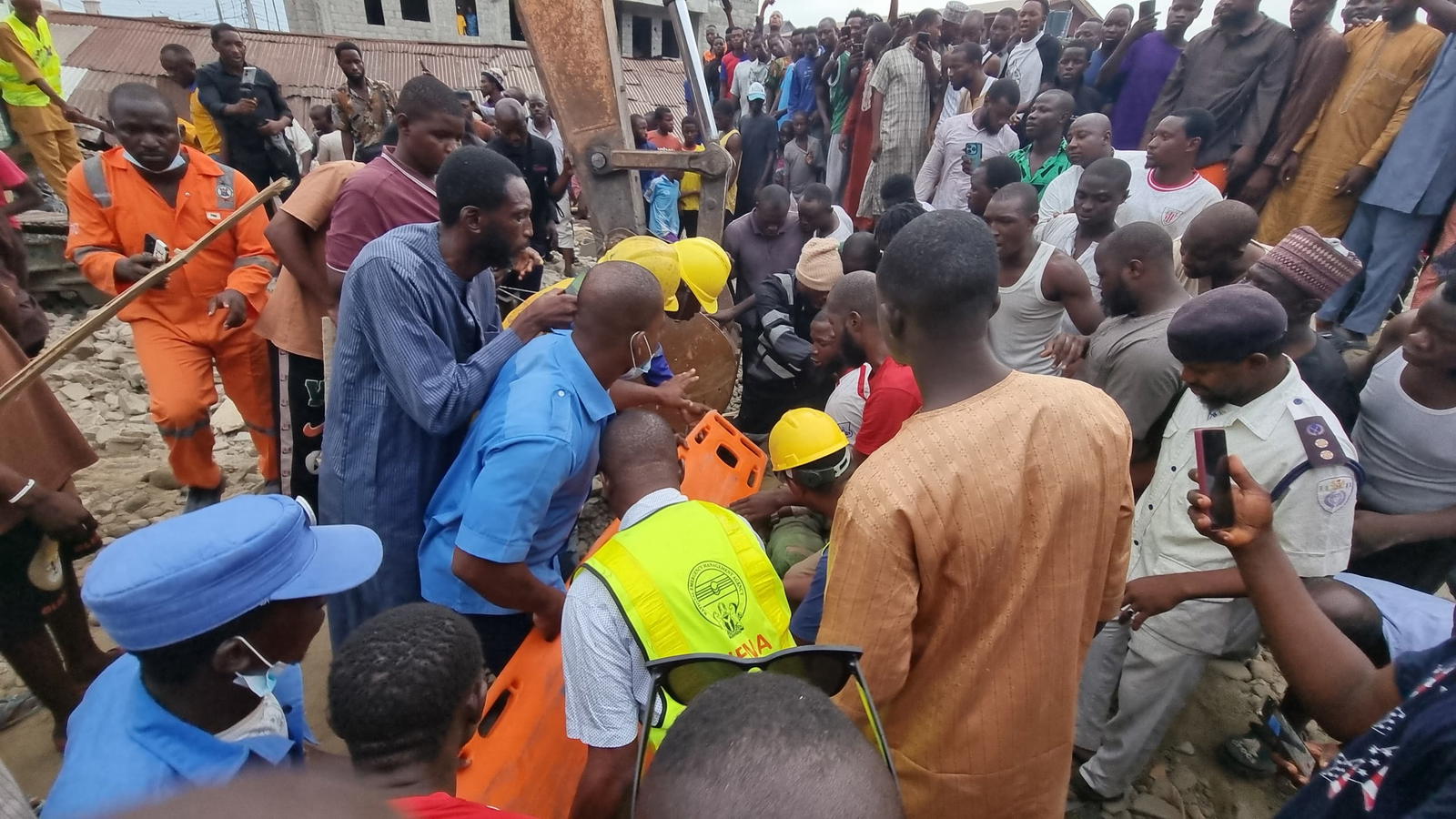 Three rescued, others trapped as one-storey building collapses in Lagos