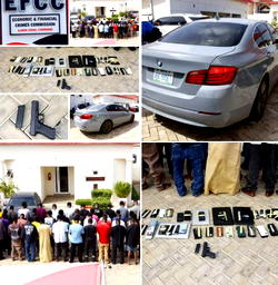 EFCC arrests 49 suspected internet fraudsters in Lokoja, recovers loaded pistol 