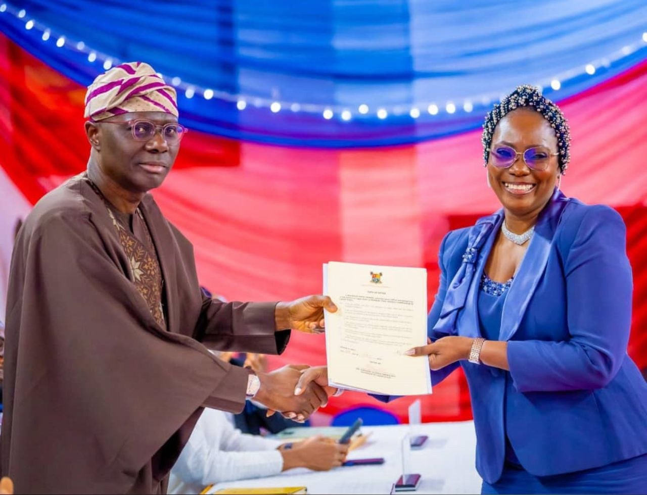 Gov. Sanwo-Olu swears in retired Lagos Perm. Sec. as chairman, Service Commission