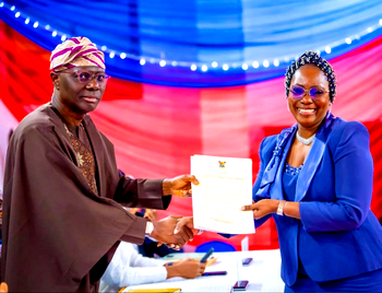 Gov. Sanwo-Olu swears in retired Lagos Perm. Sec. as chairman, Service Commission
