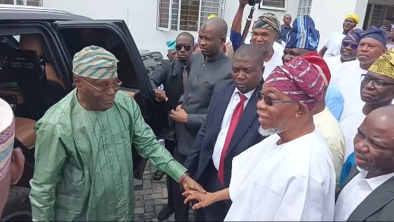 Photos: Atiku, Sambo visit Aregbesola in Osun