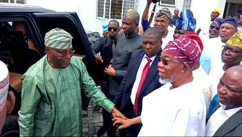 Photos: Atiku, Sambo visit Aregbesola in Osun