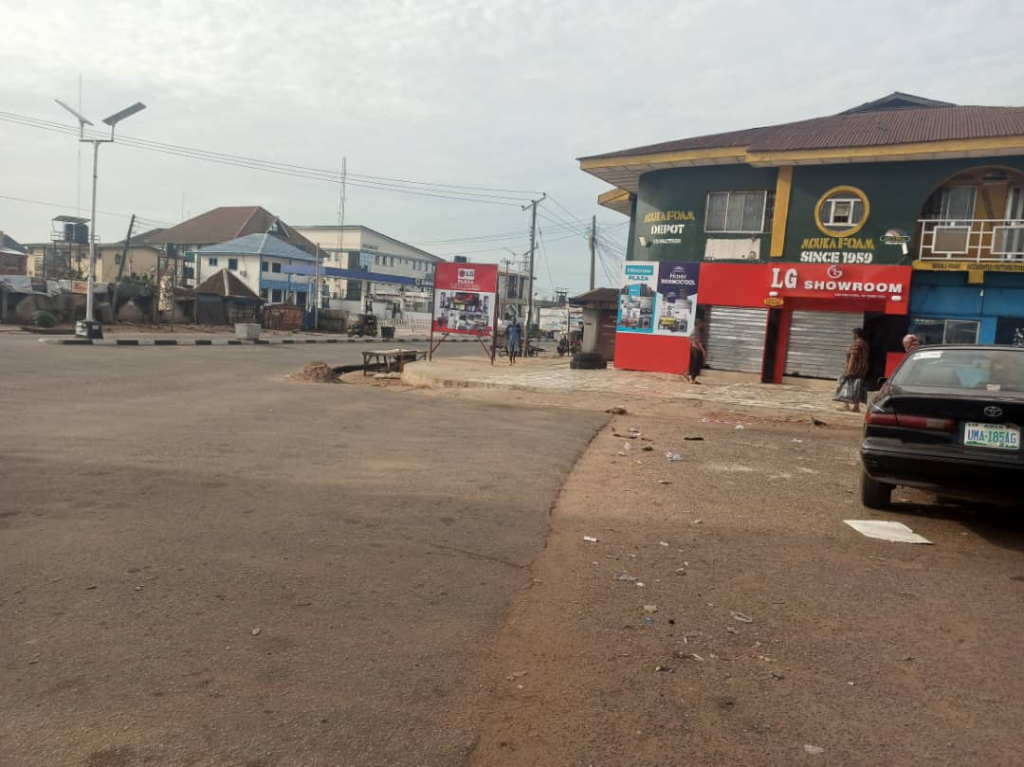 [Photos] Biafra Day: Umuahia streets deserted as residents observe sit-at-home