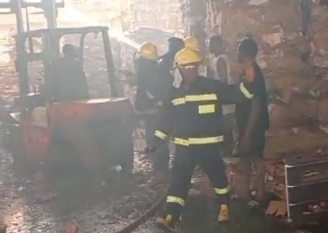 Fire guts recycling Chinese company in Lagos