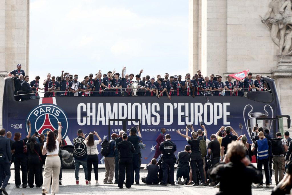 Photos: Jubilant PSG parade Champions League trophy in Paris