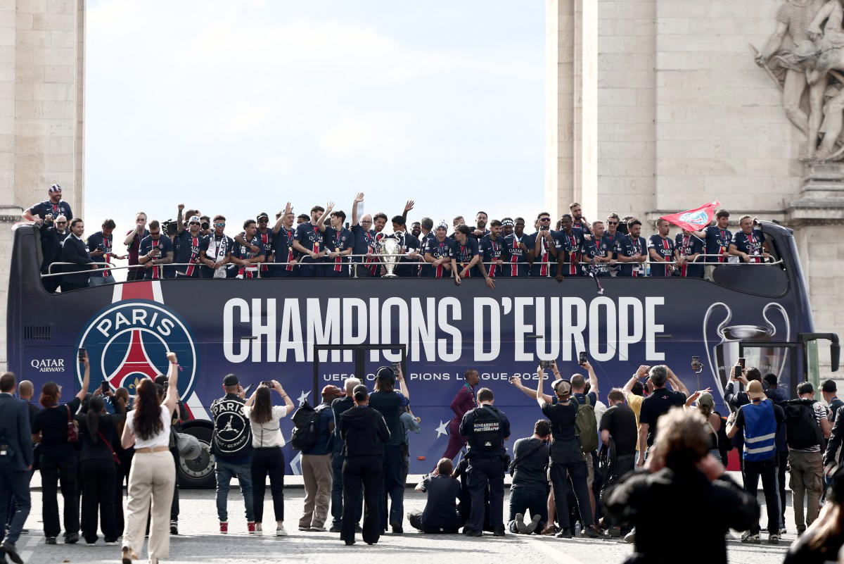 Photos: Jubilant PSG parade Champions League trophy in Paris