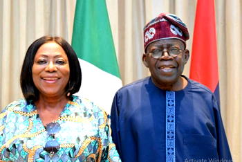 Tinubu receives Olateju Phillips on courtesy visit