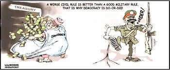 Cartoon: Lootocracy, Demoncracy or Democracy?