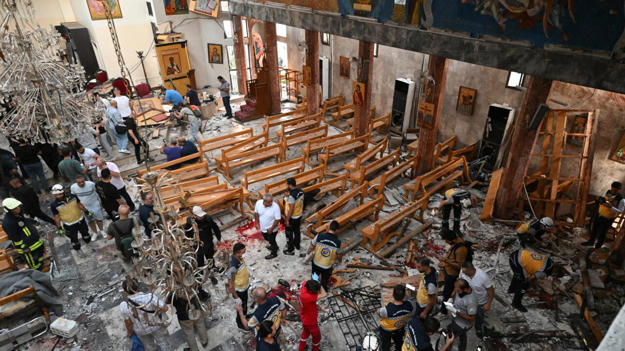 UN strongly condemns Damascus church bombing as death toll rises to 25
